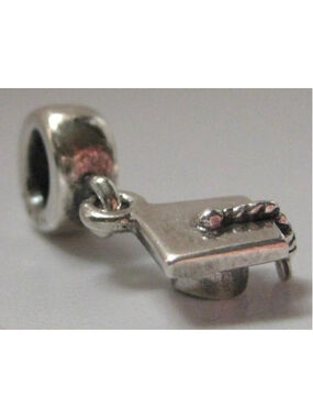 Genuine Pandora Sterling Graduation Cap & Tassel Charm Bead Retired 790270